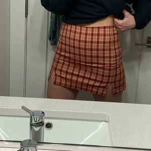 Plaid mini skirt